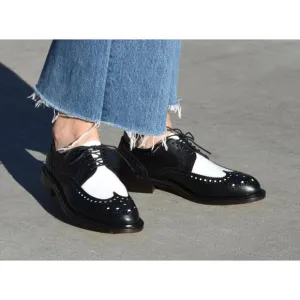 Robert Clergerie RoelJ Brogue Oxfords Black White Leather Size 9 US 39.5 EU NIB