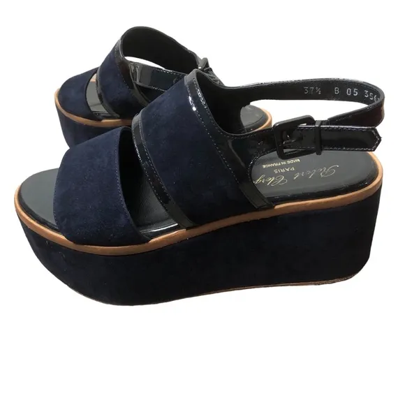 Robert Clergerie Suede Slingback Sandals Sz 7.5