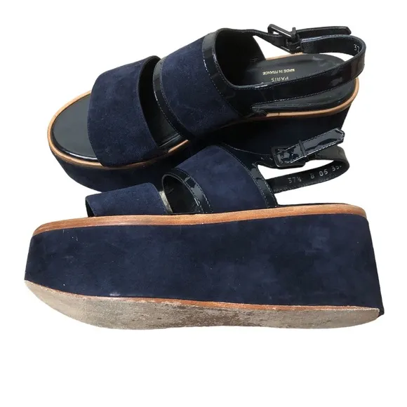 Robert Clergerie Suede Slingback Sandals Sz 7.5