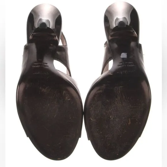 Roberto Cavalli Patent Leather Slingback Pumps