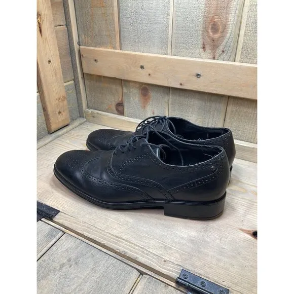 Rockport Almartin APM28481 Men's Black Leather Wingtip Oxfords Size 10M
