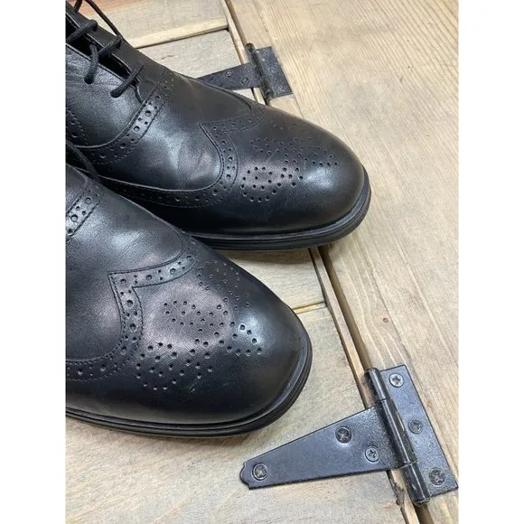 Rockport Almartin APM28481 Men's Black Leather Wingtip Oxfords Size 10M