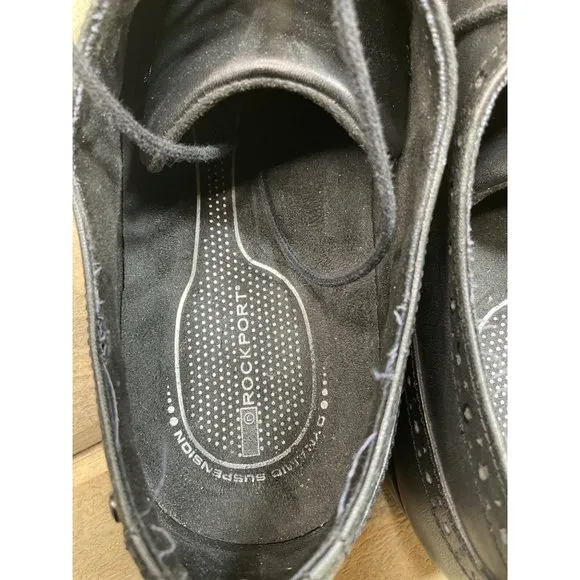 Rockport Almartin APM28481 Men's Black Leather Wingtip Oxfords Size 10M