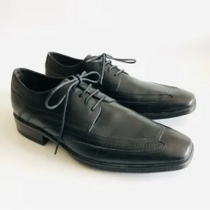 Rockport Black Leather Square Toe Oxfords