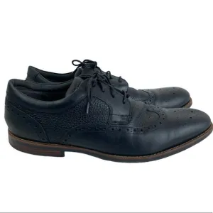 Rockport Dustyn Leather Wingtip Oxfords Black 11