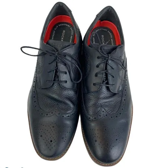 Rockport Dustyn Leather Wingtip Oxfords Black 11