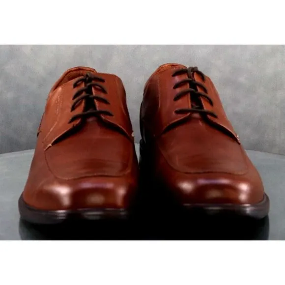 Rockport Hydro Shield Men's Apron Toe Oxfords Dress Shoes Size 12 Brown EUC