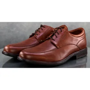 Rockport Hydro Shield Men's Apron Toe Oxfords Dress Shoes Size 12 Brown EUC