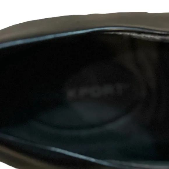 Rockport M1708 cap toe black leather oxfords with tie strings EUC like new