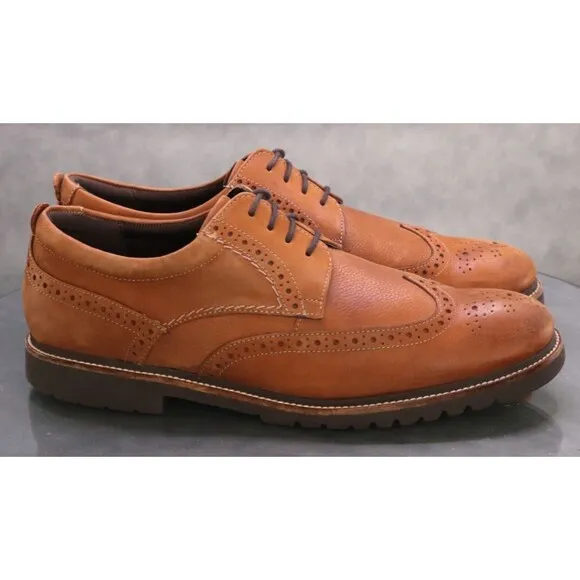 Rockport Marshall $130 Men's Wingtip Oxfords Dress Shoes Size 12 (W) Wide CH2256