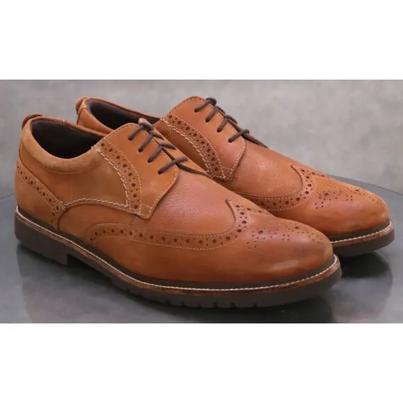 Rockport Marshall $130 Men's Wingtip Oxfords Dress Shoes Size 12 (W) Wide CH2256