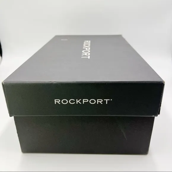 Rockport Mens Charles Road Cap Toe Oxford Black Leather Shoes Size 9 NEW