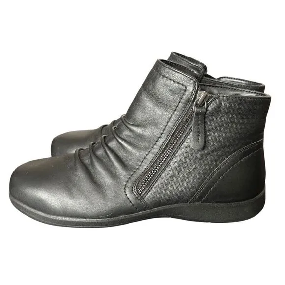 ROCKPORT WORKS *WIDE WIDTH* DAISEY WORK BLACK WOMEN’S STEEL TOE LEATHER SIZE 9W
