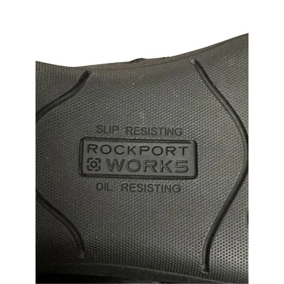 ROCKPORT WORKS *WIDE WIDTH* DAISEY WORK BLACK WOMEN’S STEEL TOE LEATHER SIZE 9W