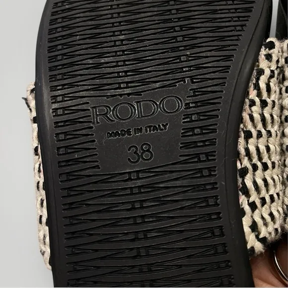 RODO Mules Black Sz 38 Made in Italy