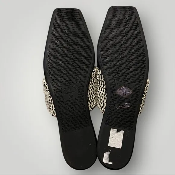 RODO Mules Black Sz 38 Made in Italy