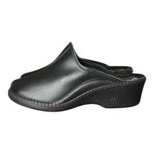 ROMIKA Mokasso 304 Black Leather Comfort Slip On Clogs Size 8-8.5 NWOT in Box