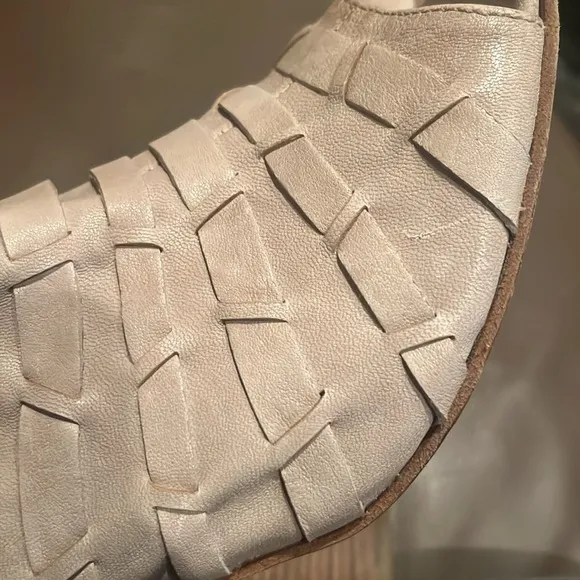 Ron White Sandal Heel Mules Open Toe Woven Size 41