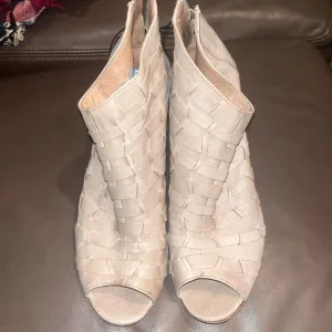 Ron White Sandal Heel Mules Open Toe Woven Size 41