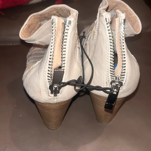 Ron White Sandal Heel Mules Open Toe Woven Size 41
