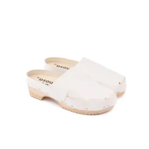 Rosa Mosa White Donau Clogs, size 38/ 8M