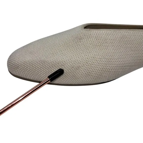 ROTHY'S Almond Demi Flat Mule 8 Vanilla Bean Cream Washable Knit Slip-On Neutral