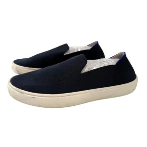 Rothys Original Slip On Sneaker Shoe Womens 6 Blue Tan Stripe Casual Everyday