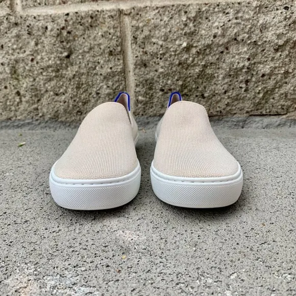 ROTHY'S Sand Original Slip On Sneaker Womens 6.5 37 Shoes Rothys Fabric Flat Tan