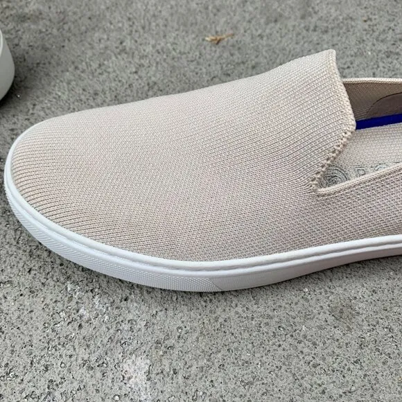 ROTHY'S Sand Original Slip On Sneaker Womens 6.5 37 Shoes Rothys Fabric Flat Tan