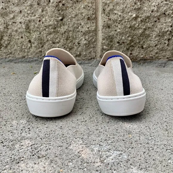 ROTHY'S Sand Original Slip On Sneaker Womens 6.5 37 Shoes Rothys Fabric Flat Tan