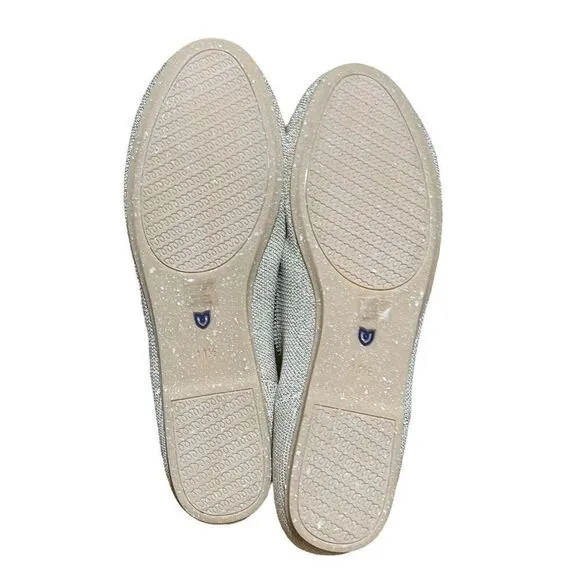 Rothy's The Flat Light Gold Metallic Women’s Size 11.5 Round Toe Casual