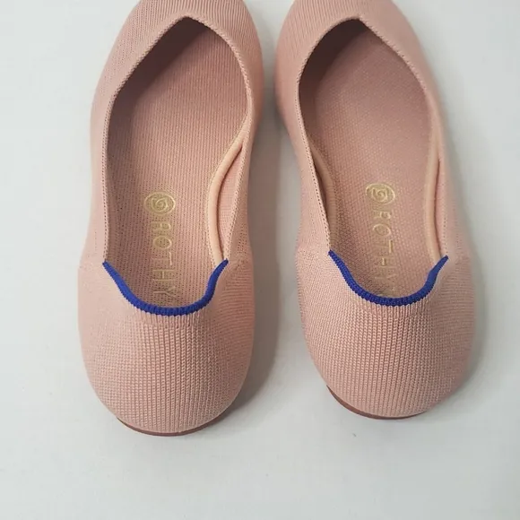 Rothy's The Flat Light Pink Solid Shoe Slip In Round Toe Ballet Flat