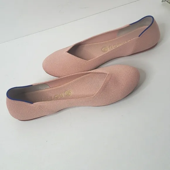 Rothy's The Flat Light Pink Solid Shoe Slip In Round Toe Ballet Flat