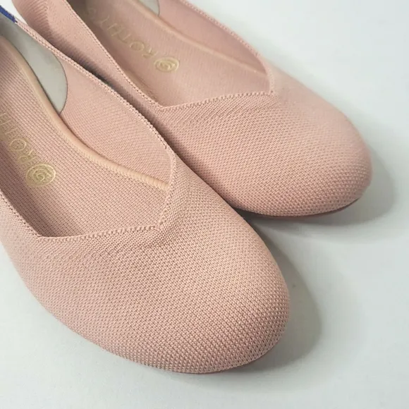 Rothy's The Flat Light Pink Solid Shoe Slip In Round Toe Ballet Flat