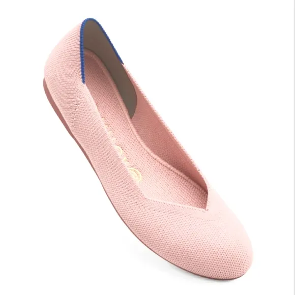Rothy's The Flat Light Pink Solid Shoe Slip In Round Toe Ballet Flat