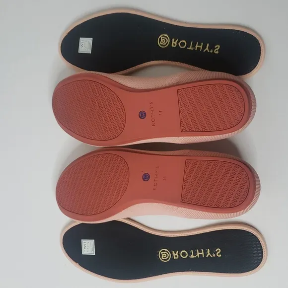 Rothy's The Flat Light Pink Solid Shoe Slip In Round Toe Ballet Flat