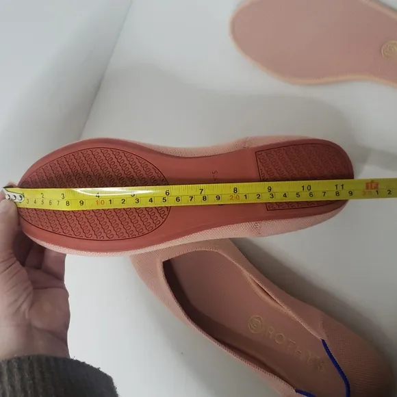 Rothy's The Flat Light Pink Solid Shoe Slip In Round Toe Ballet Flat