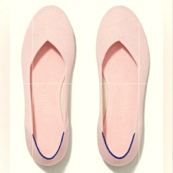 Rothy's The Flat Light Pink Solid Shoe Slip In Round Toe Ballet Flat