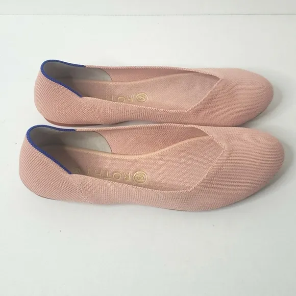 Rothy's The Flat Light Pink Solid Shoe Slip In Round Toe Ballet Flat