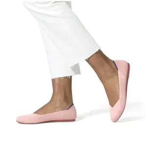 Rothy's The Flat Light Pink Solid Shoe Slip In Round Toe Ballet Flat