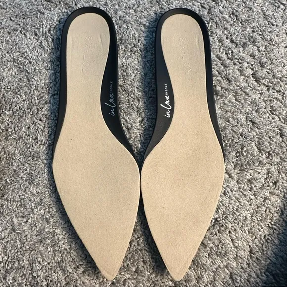 Rothy's The High Point In Love Insole Wren Captoe Heels 10 tan black kitten low