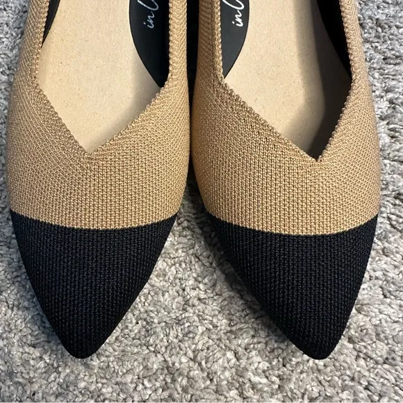 Rothy's The High Point In Love Insole Wren Captoe Heels 10 tan black kitten low