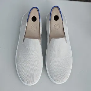 Rothy's White and Blue Slip-On Sneakers