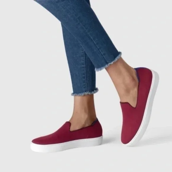 Rothy's Women's Retired Garnet Slip on Sneakers Sz 8