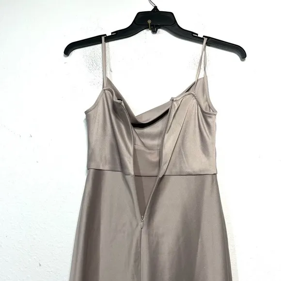 SACHIN   BABI BHLDN cali satin cowl neck sleeveless midi slip dress 4 P659