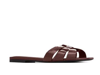 Saint Laurent
Tribute Flat Mules In Patent Leather