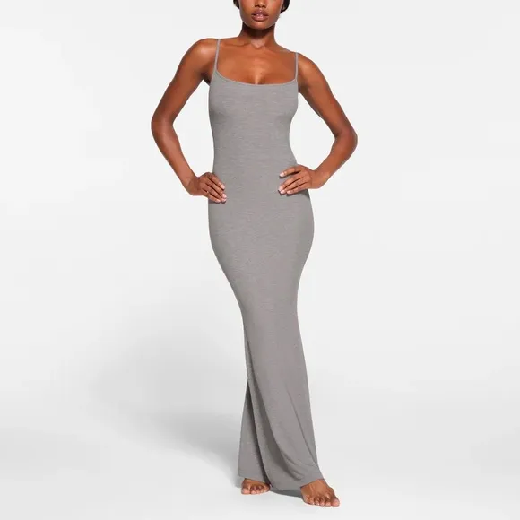 SALE HP rare skims heather grey soft lounge long slip dress