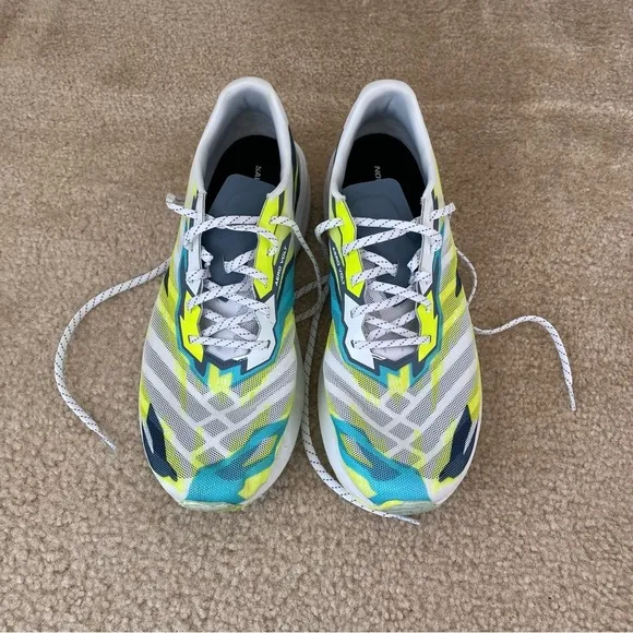 Salomon Men’s Aero Volt Running Shoes White China/Blue/Safety Yellow Size 12.5