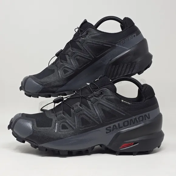 Salomon Speedcross GTX Black Quiet Shade Mens Size 8 Hiking Shoes Gore-Tex New