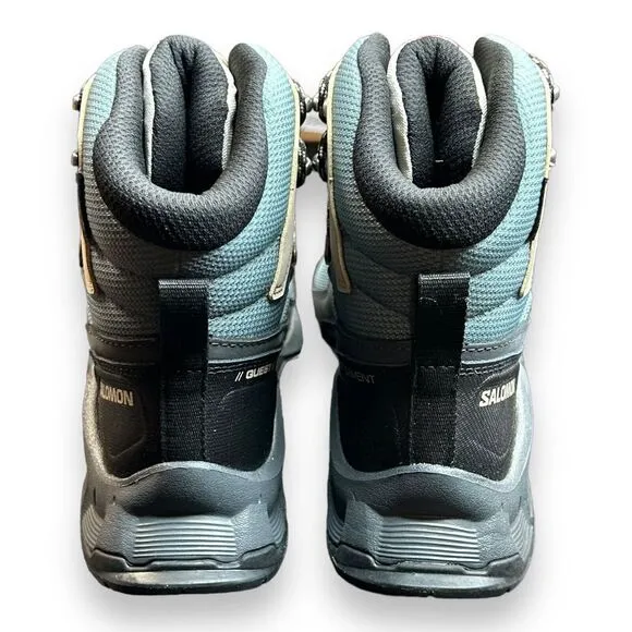 Salomon Womens Quest Element GTX W Hiking Shoes Size 5 Ebony/Rainy Day/Stormy